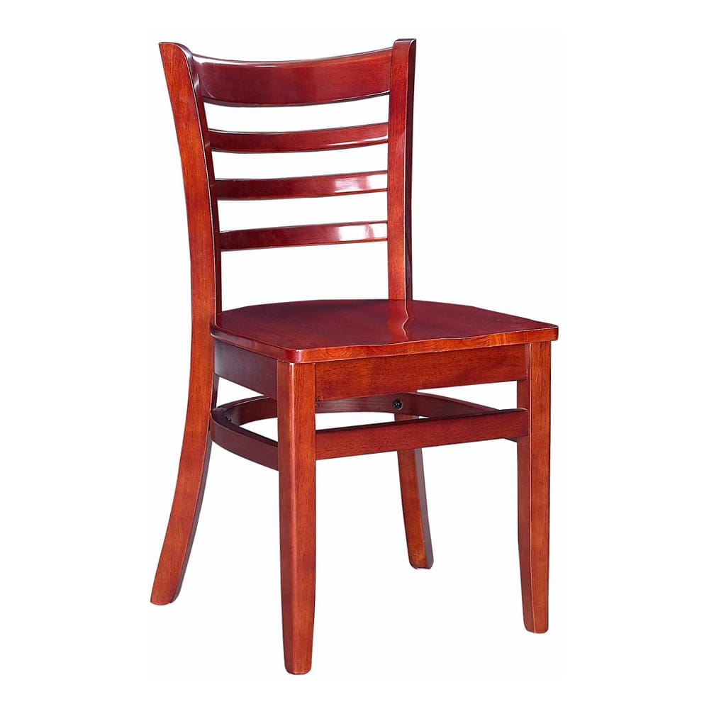 Ladder back wood dining chair