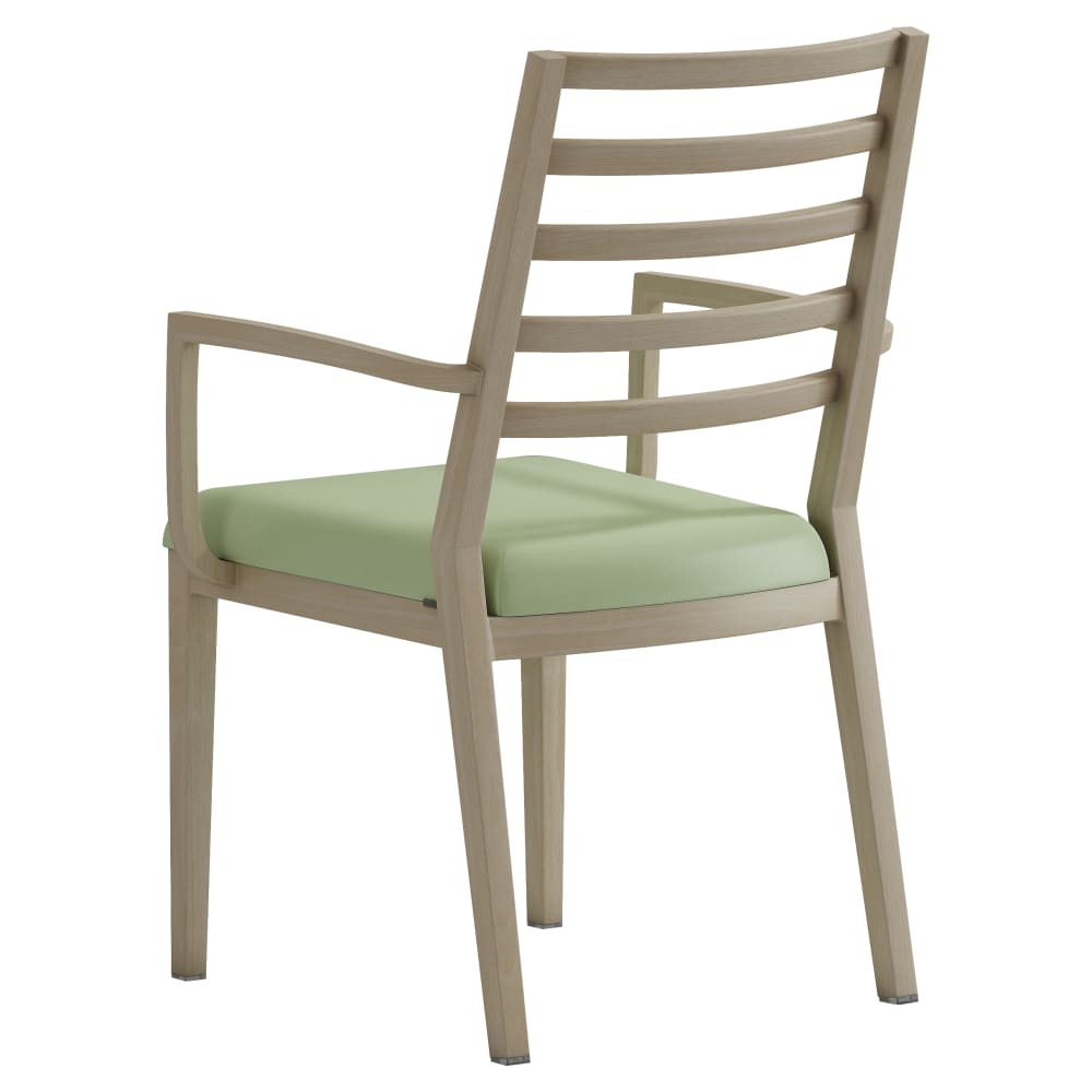 Ladder back aluminum dining chair