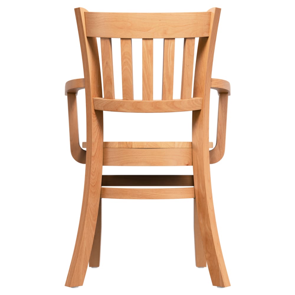 Slatted wood dining chair