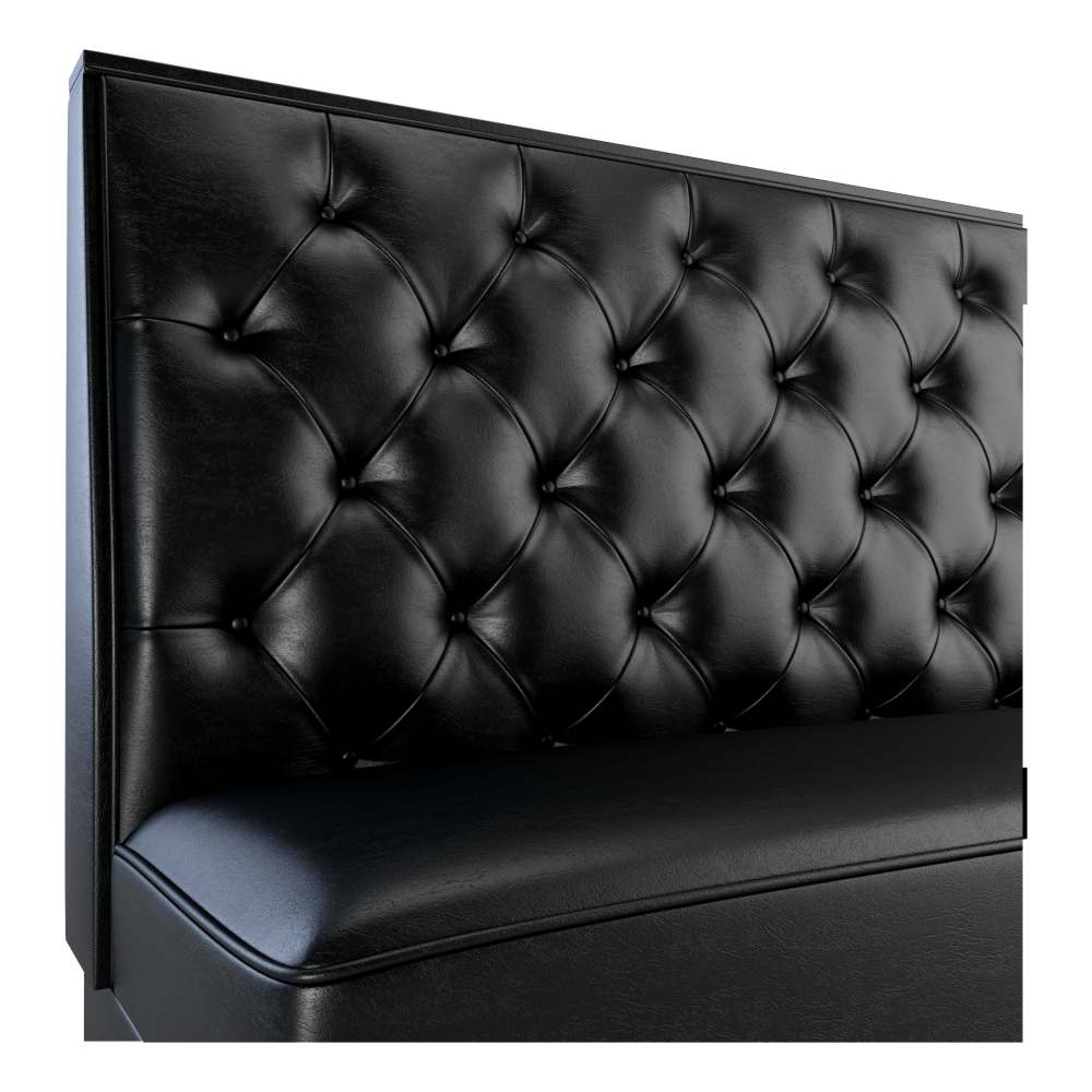 Tufted button detail booth seating