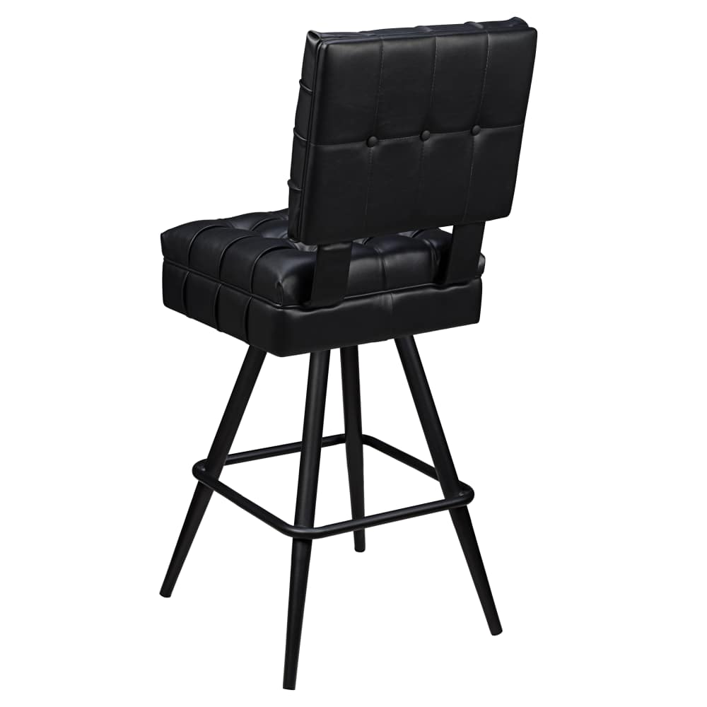 Tufted square bar stool