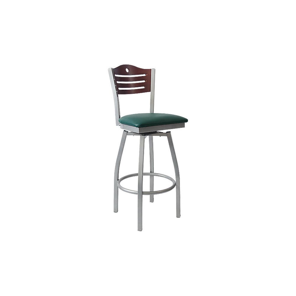 Slatted metal bar stool