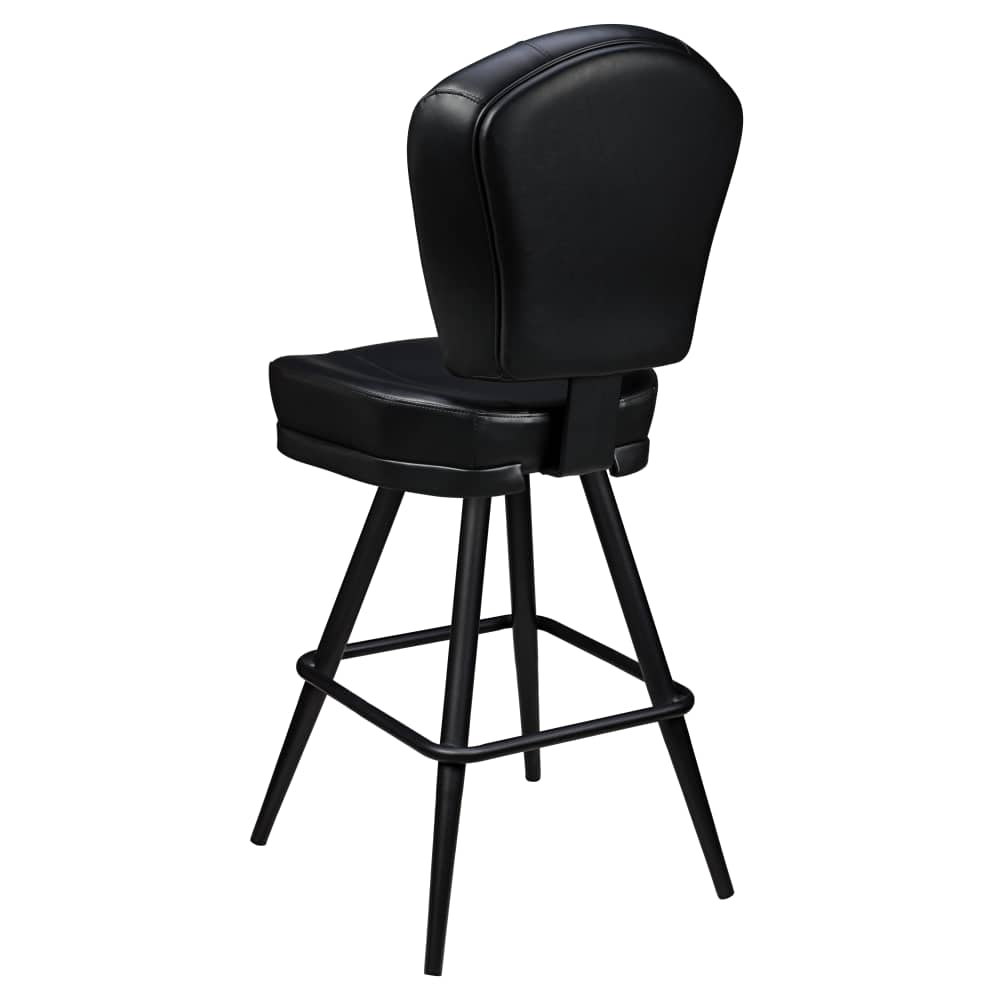 Channel back square bar stool