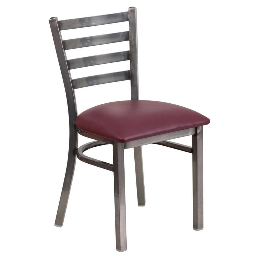 Ladder back metal dining chair