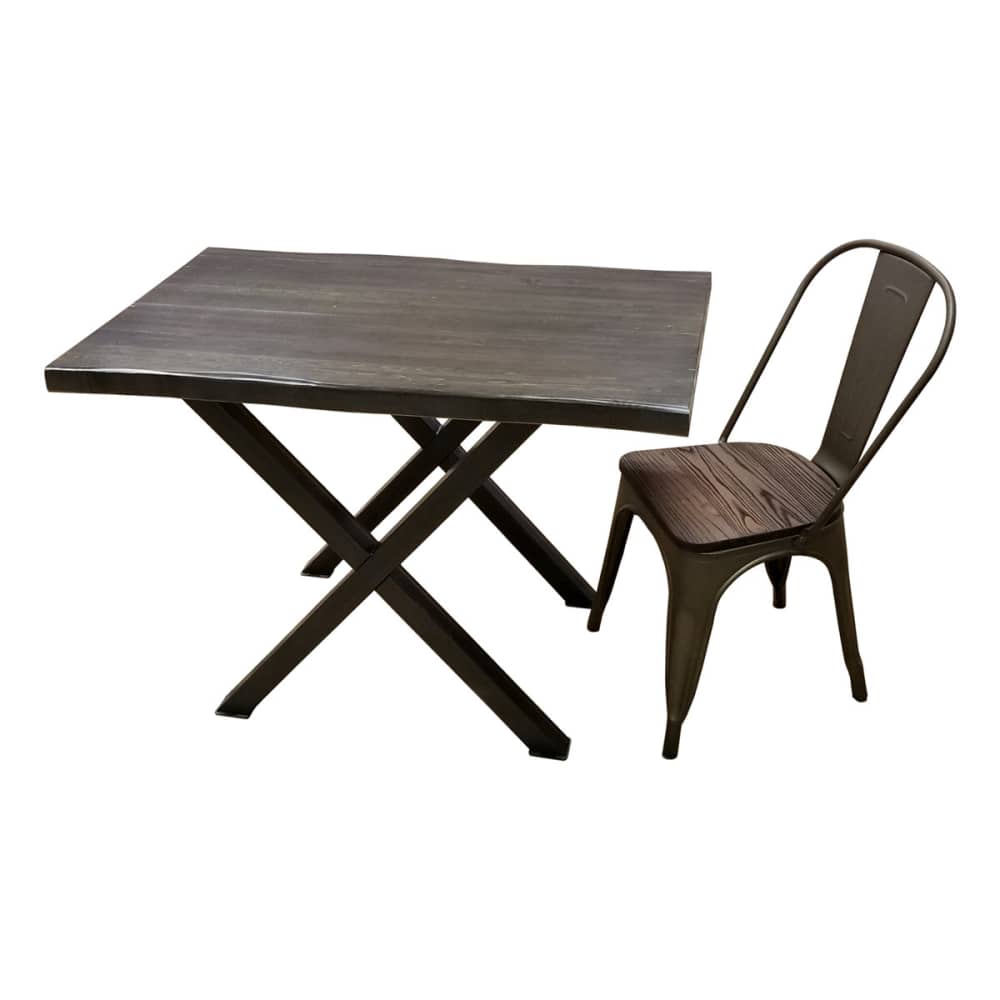 Natural edge wood table surface