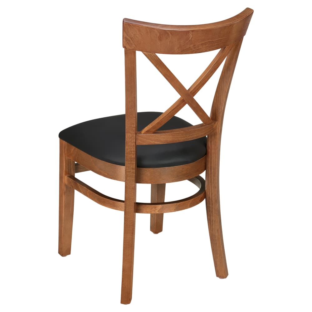 Cross back wood dining chair