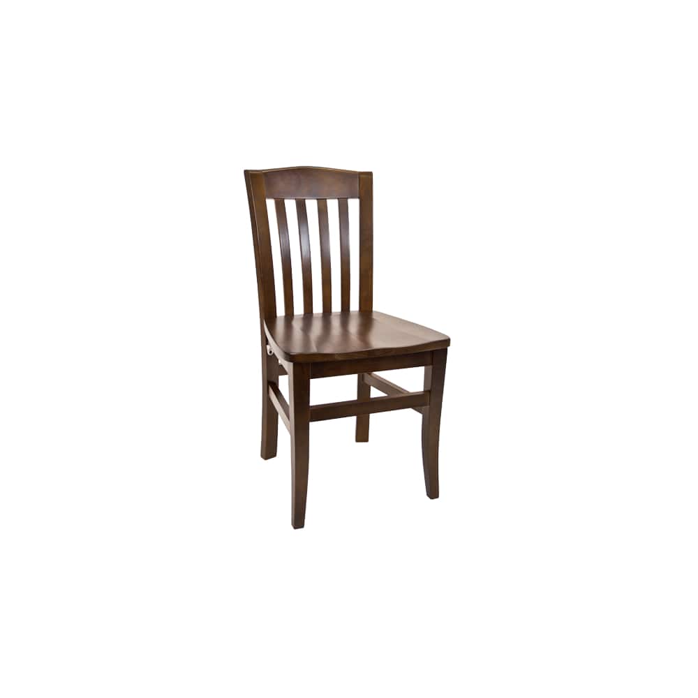 Slatted wood dining chair