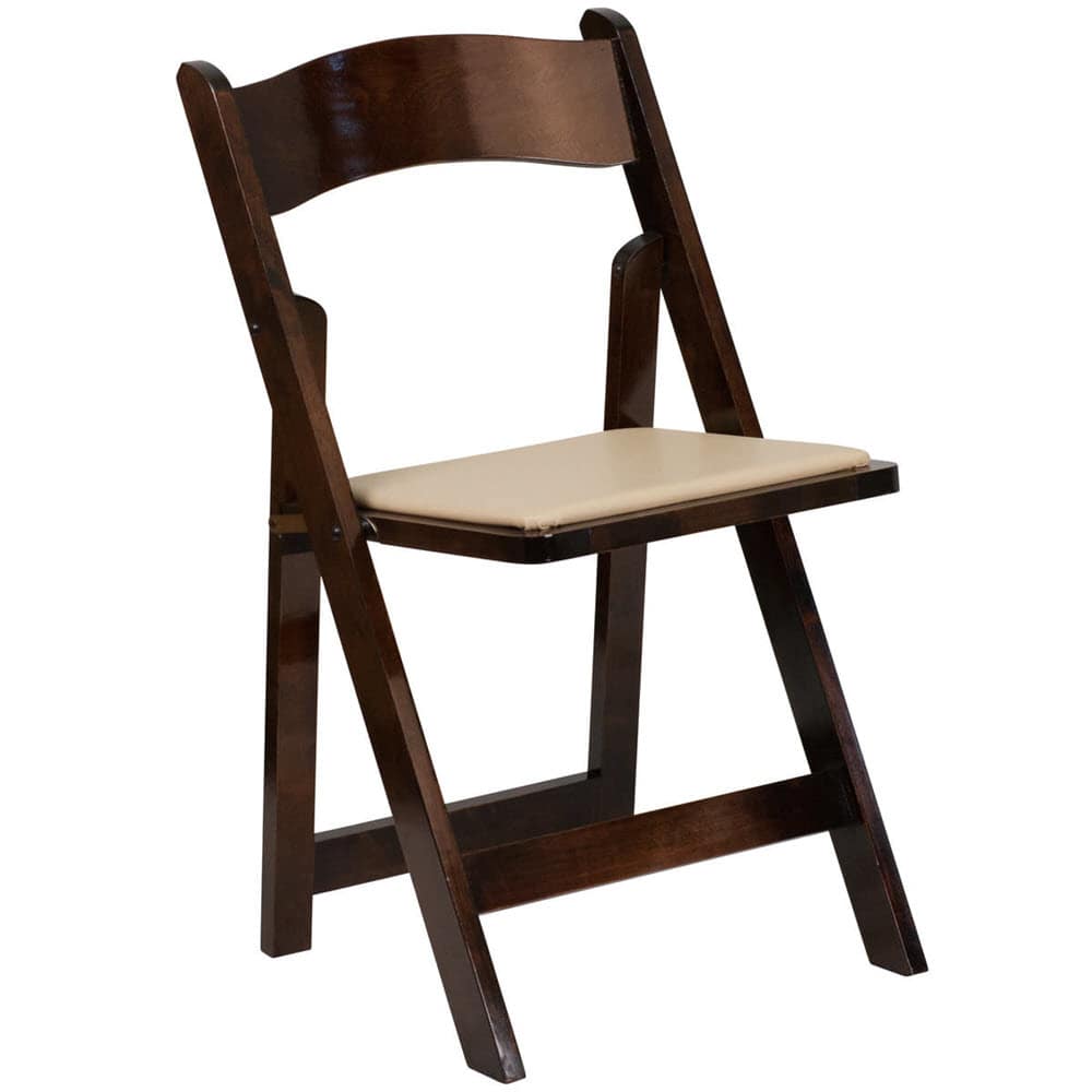 Folding wood dining chair